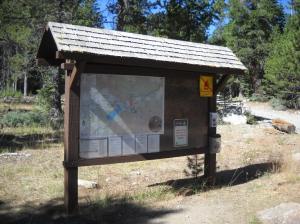 Tahoma trailhead sign Rebuilt in 2012